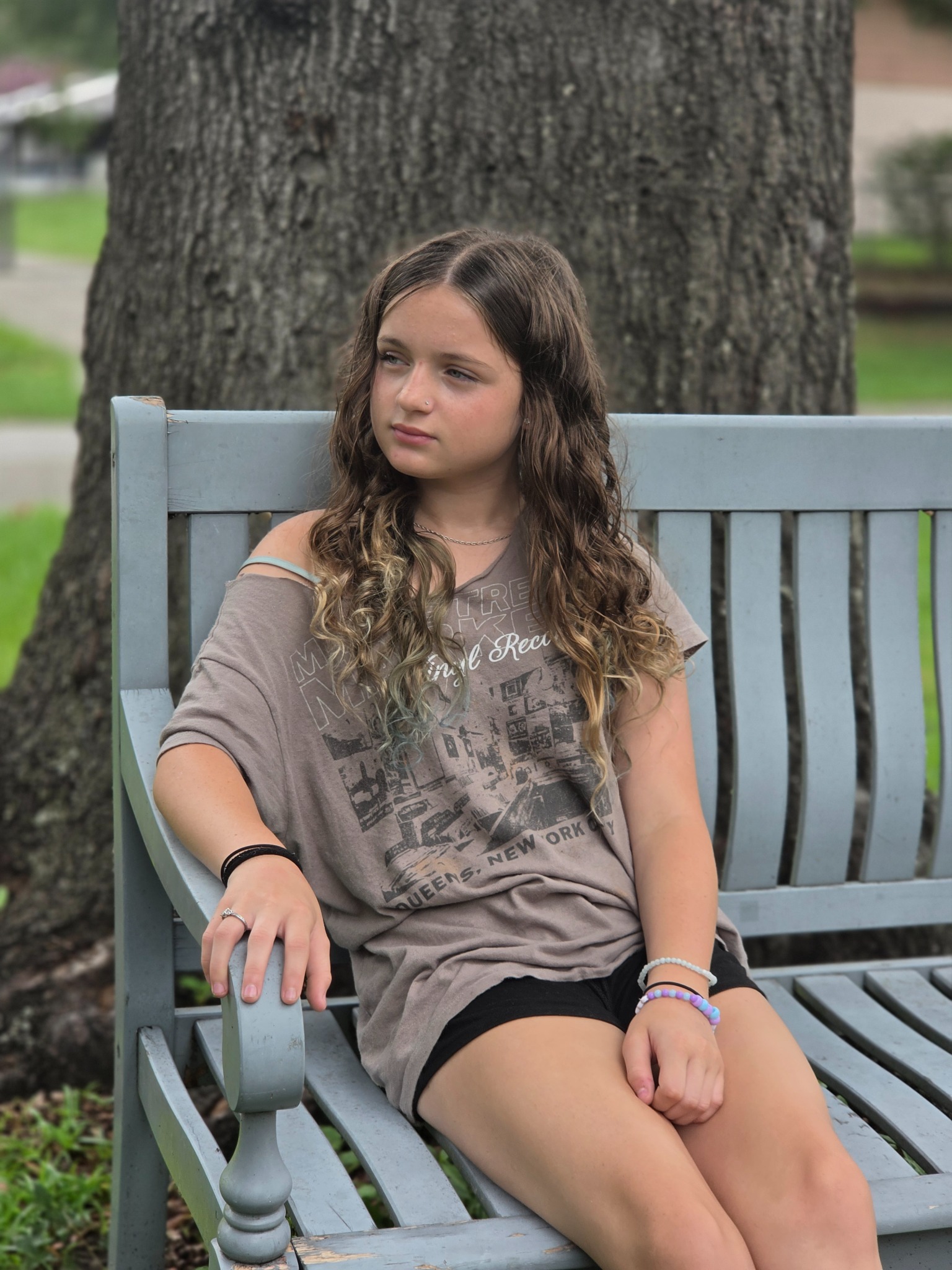 Caitlyn Helms seated outdoors